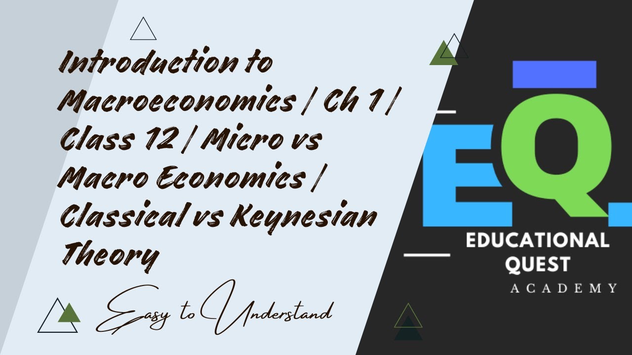 Introduction to Macroeconomics | Class 12 | Chapter 1 | Micro vs Macro ...