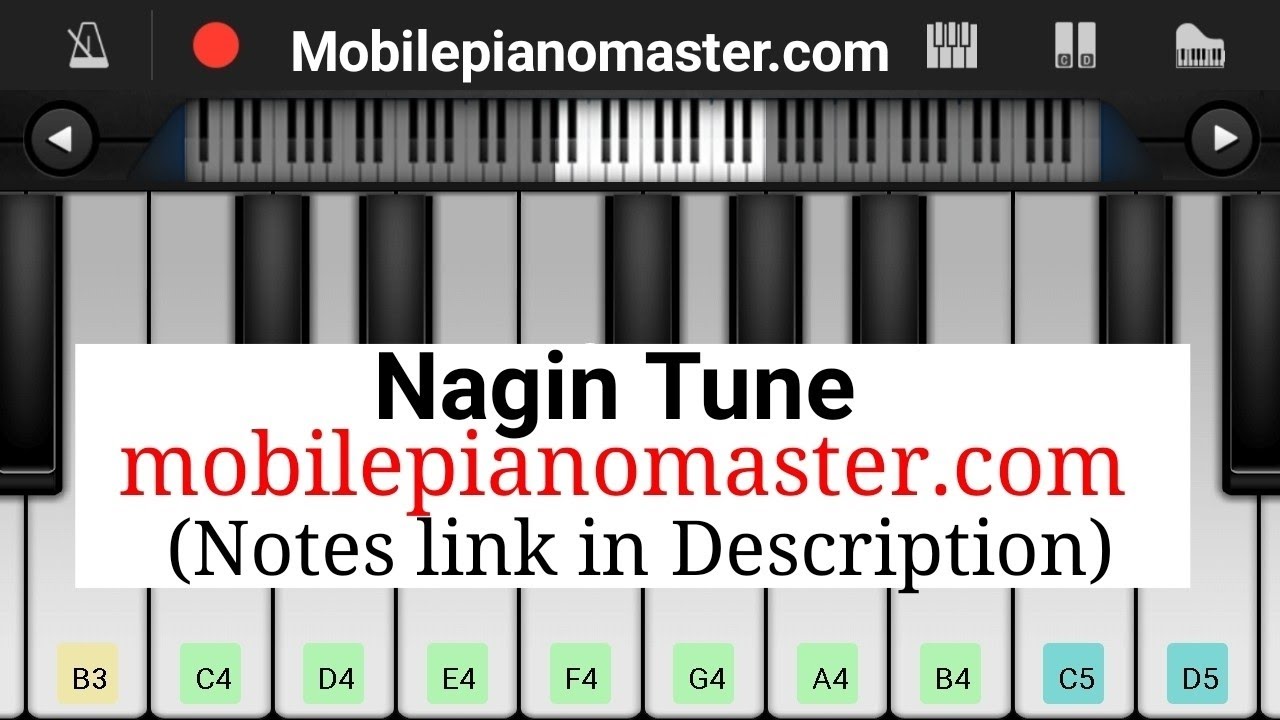 Nagin tune piano notes