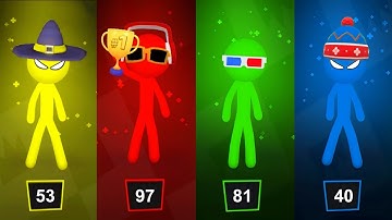 Stickman Party - Gameplay Walkthrough Part 18 - Tournament Mode (Android, iOS)