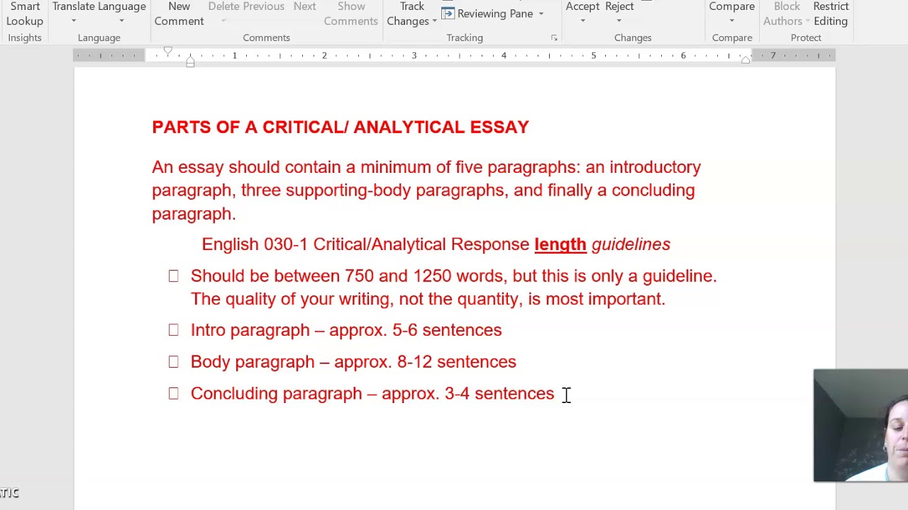 analytical response essay