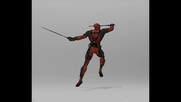 Deadpool combo attack 3d animation