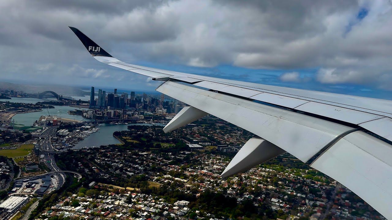 [4K] – Amazing Sydney Landing – Fiji Airways – Airbus A350-900 – SYD – DQ-FAJ – SCS 1336