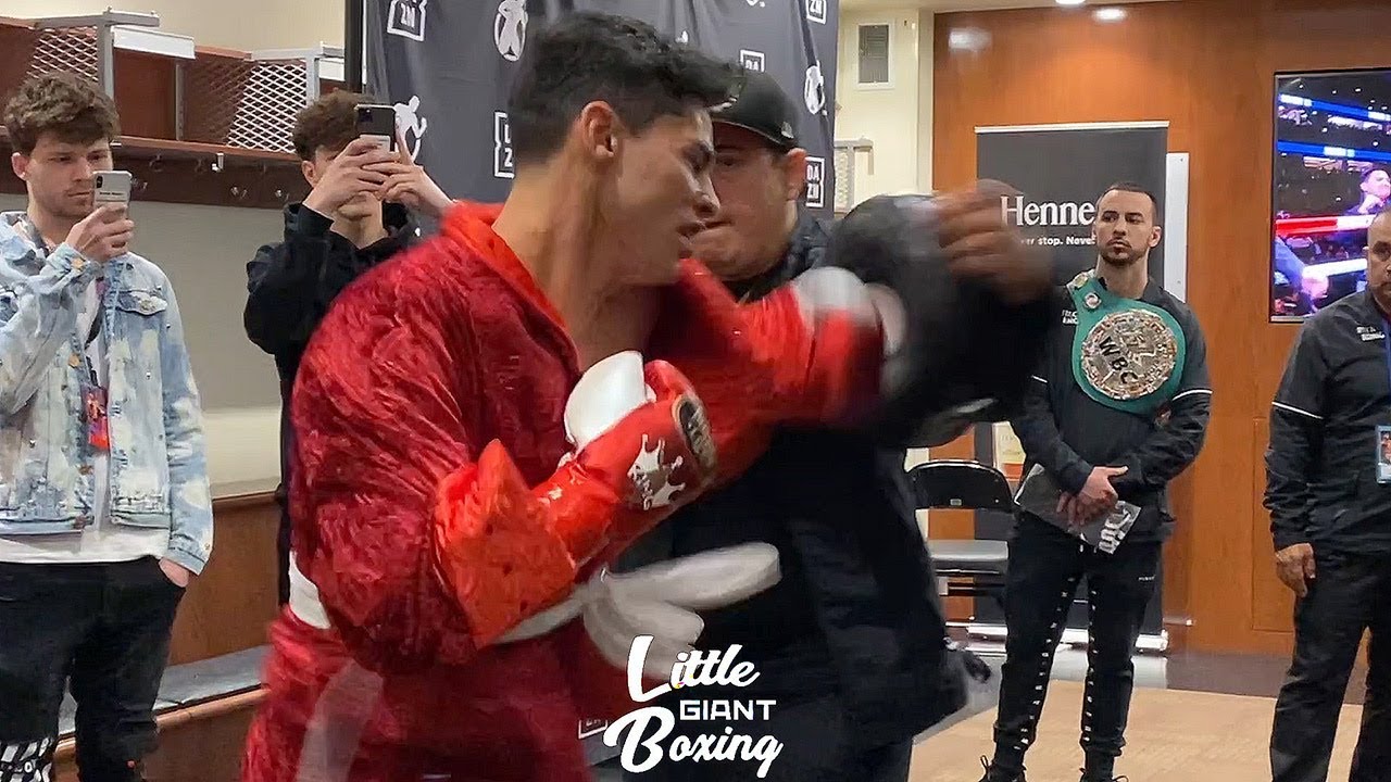 MUST WATCH!! RYAN GARCIA DRILLING KO PUNCH IN LOCKER ROOM THAT KNOCKED