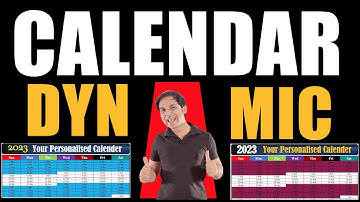 DYNAMIC Calendar / Excel Calendar with Just ONE Formula!