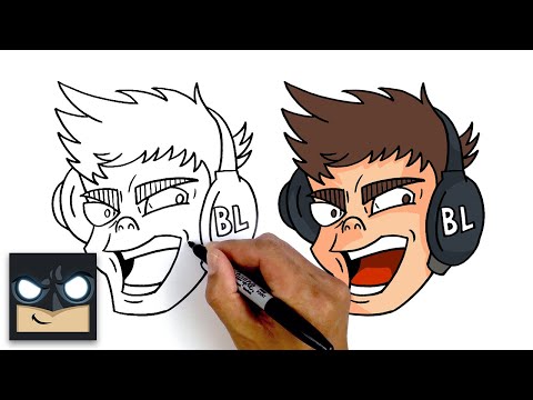 How To Draw Lazarbeam Logo Step By Step Tutorial Draw It - how to draw err face from roblox step by step drawing