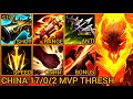 ADC Thresh MVP Duo Lane 17/0/2 - China Wild Rift New Build &amp; Runes By Tiarty