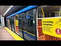 TransLink Alstom Mark V 6191-6205 Test Train Arrives And Departs At Metrotown SkyTrain Station 