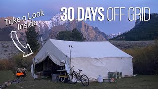 30 Days WALL TENT Camping- Camp Tour