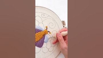 Punch needle butterfly🦋🦋 #needlework #embroiderydesigns #shortsvideo #embroidery #handembroidery