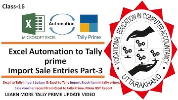 Excel to Tally PRIME I Import Sale Voucher, Ledger Stock Item from Excel to Tally tdl