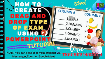 How to Create DRAG and DROP Type of Exam Using Power Point Application :)