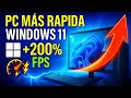 WINDOWS 11 +200% 🚀 | Optimiza y Acelera tu PC (Guía 2025) +FPS y Rendimiento