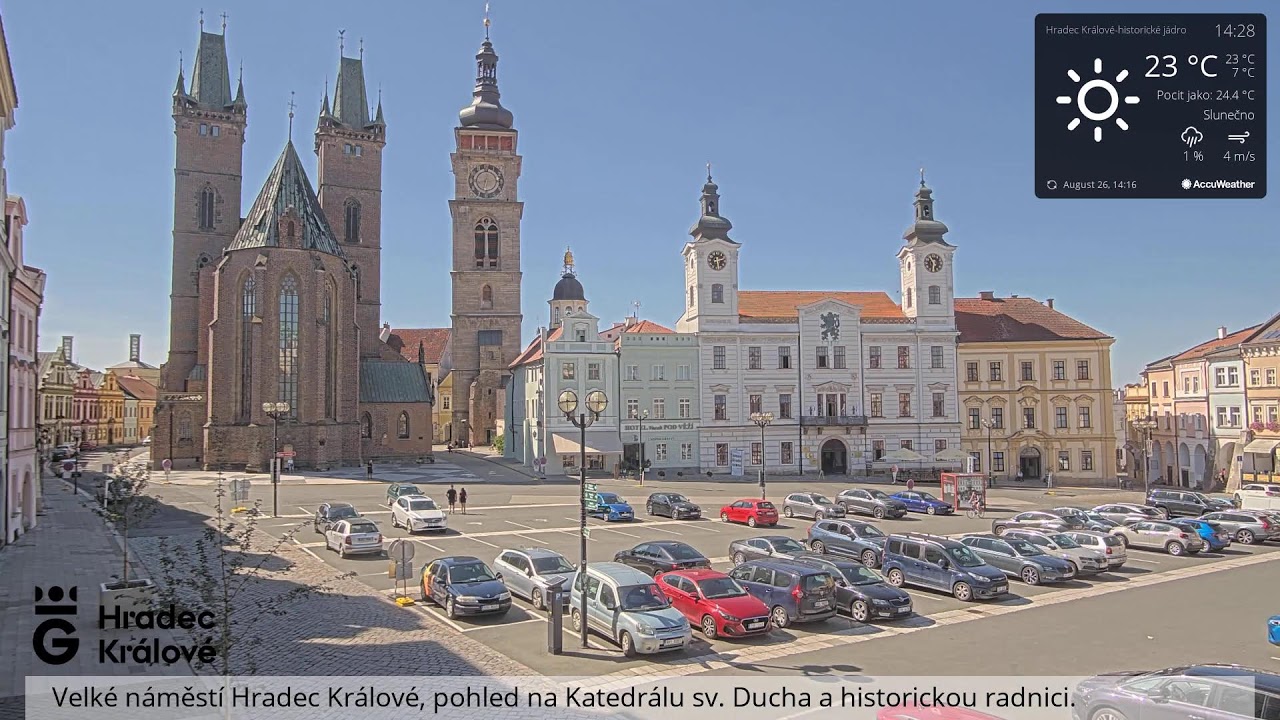Aktuální náhled webkamery Hradec Králové – Velké náměstí