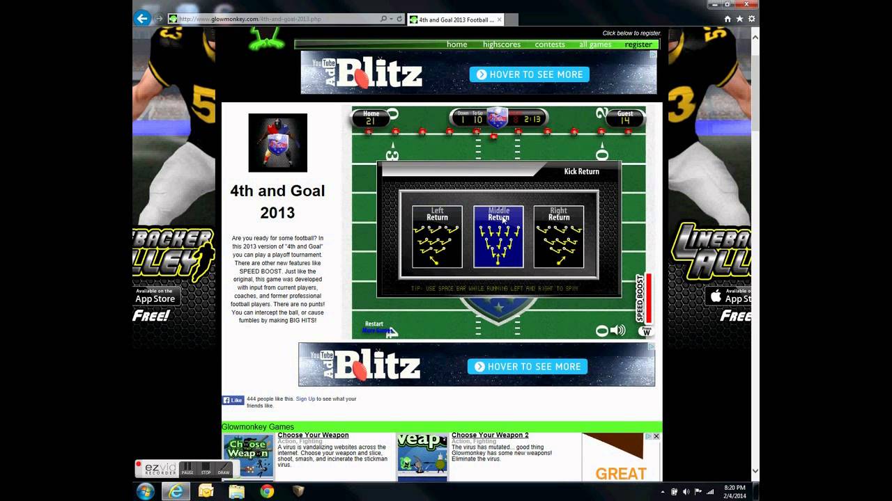 4th and goal & TU-46 Game play! - YouTube