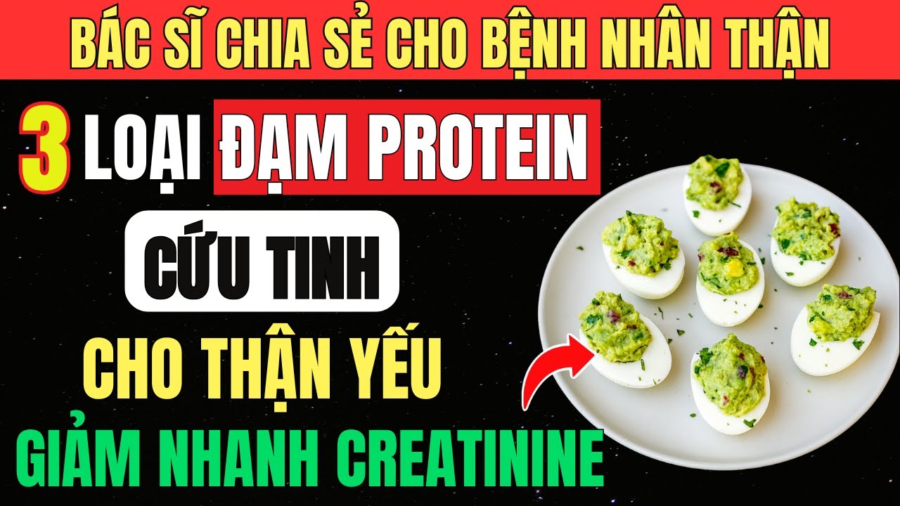 3 loại ĐẠM PROTEIN Tốt Nhất Giúp BẢO VỆ THẬN Và Giảm Nhanh Mức CREATININE (Tránh Xa 3 Loại Hại Thận)