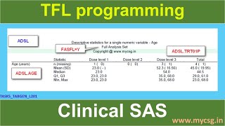 Clinical SAS: TFL programming - descriptive statistics for a single variable - TFL_TABGEN_L201