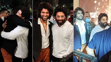 EXCLUSIVE: Allu Arjun and Vijay Devarakonda Visuals at Pushpaka Vimanam Trailer Launch | Filmylooks