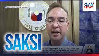 SP Alan Peter Cayetano, kinumpirma na natanggap na nila ang Articles of Impeachment | Saksi screenshot 5