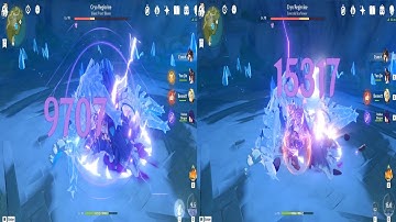 Yun Jin Buffing C0 Cyno Damage Comparison with level 9 Talents