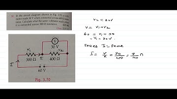 In the circuit shown, reading of the voltmeter connected across 400Ω resistance is 30 V.