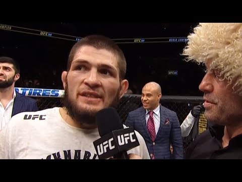 Слова Хабиб Нурмагомедов после боя против Эл Яквинта / Хабиб стал чемпионом UFC