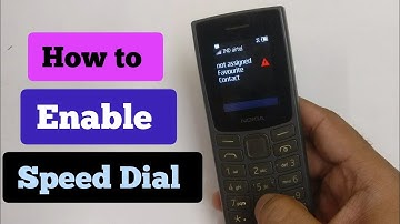 How to enable speed dial in nokia