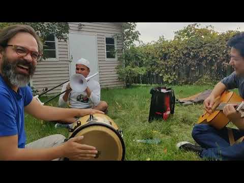 jam with white plastic trombone