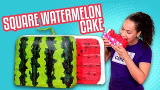 JAPANESE Square Watermelon CAKE!! | How To Cake It