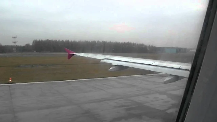 Wizz air. Airbus A320. Take off from Katowice to London Luton