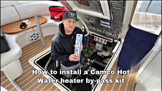 How to install a Camco Water Heater ByPass Kit For Easier Boat Winterization