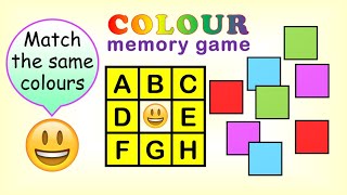 Colour memory game 🧡💚💙💜｜match the same colours｜test your visual-spatial intelligence｜#Shorts