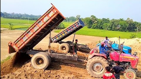 River Soil Update Unloading System Sonalika DI 45 Rx Tractor | Digital Hydraulic Facility of Tractor