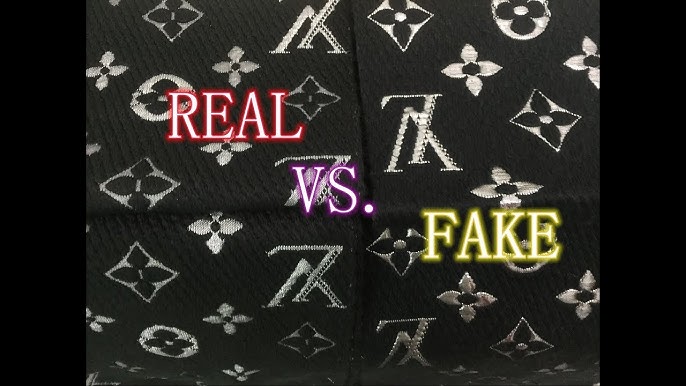 Real vs. Fake Louis Vuitton scarf. How to spot counterfeit Louis V