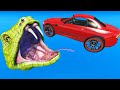 Incredible Jumping Over Giant Snake (Green Mamba) | BeamngDrive | TrainWorld