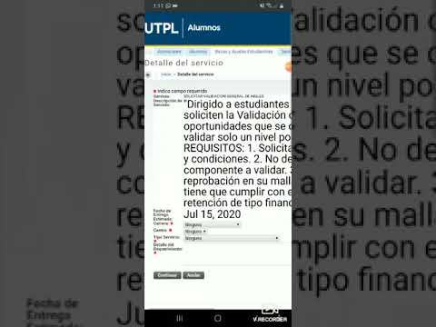 SOLICITUD DE TRÁMITE PARA VALIDACIÓN GENERAL DE INGLÉS UTPL