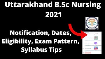 Uttarakhand B.Sc Nursing 2021 : Application Form, Important Date, Eligibility, Pattern, Syllabus