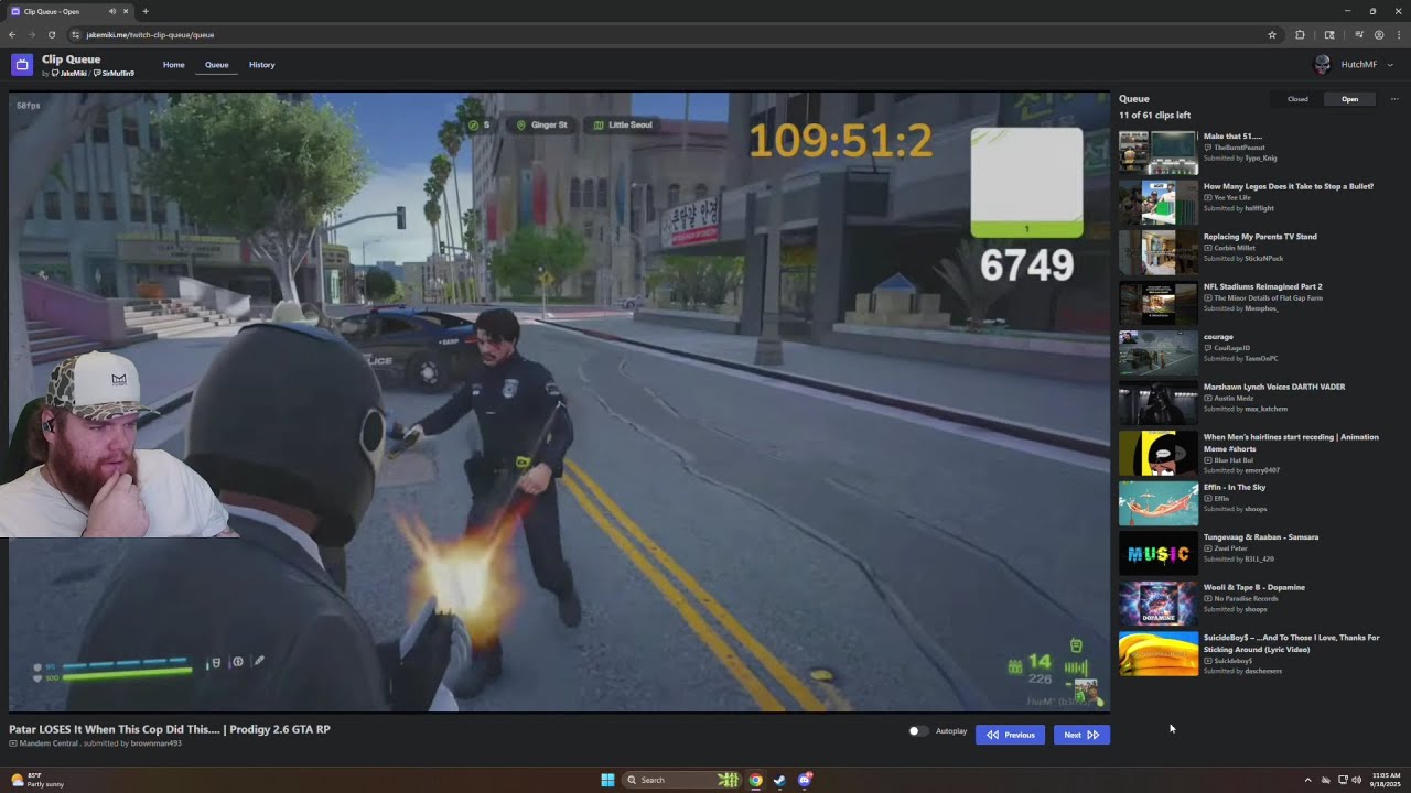 Реакция Хатча на проигрыш Патара на PD, Саут о том, что его огорчили на RP-сервере, и другие клипы