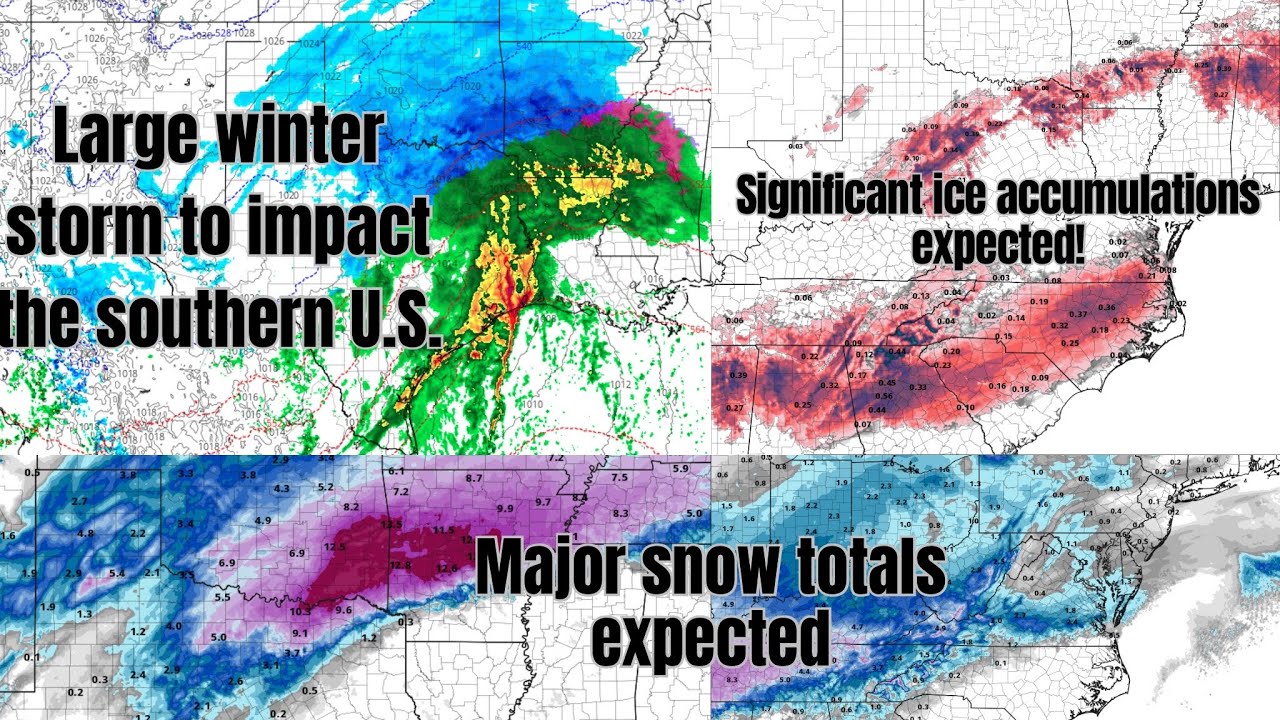 Major winter storm to bring tons of snow to the southern U.S. with ice ...