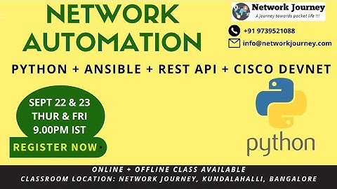 Day#2 (LIVE @ 9PM India) Python Network Automation - Book Free Trial \ 22-Sept Mon-Fri