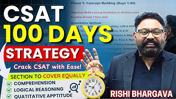 CSAT 100 Days Preparation Strategy for UPSC Prelims 2025 by Rishi Bhargava