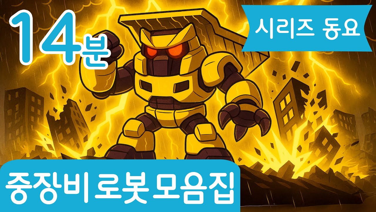중장비 로봇 모음집 | 어린이 동요 | 중장비 영웅 vs 악당 시리즈 | 망둥이키즈