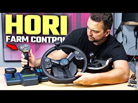 I TESTED A TRACTOR STEERING WHEEL! 🚜 Hori Farming Vehicle Control System