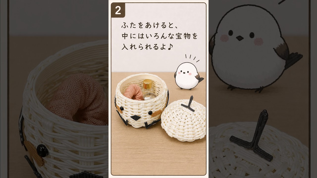 就労継続支援B型】～ふたつき小物入れ シマエナガ～毎週水曜日四コマ