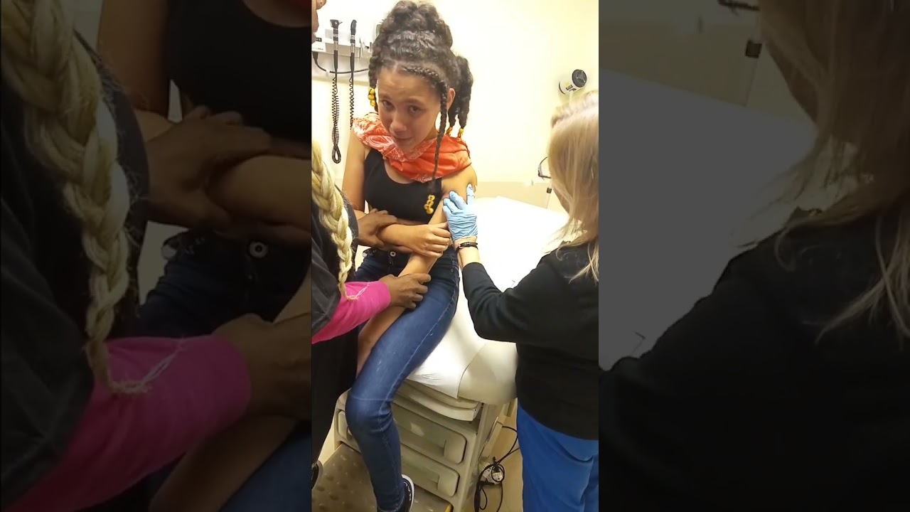 My little Sister Had To Get Her Shots!