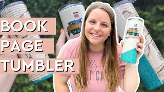 Book Page Tumbler Tutorial - 3 WAY SPLIT!
