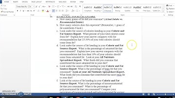 MyDietAnalysis Project Part Two