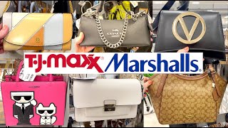 HUGE PURSE SHOPPING AT TJ MAXX & MARSHALLS SHOP WITH ME 2024 | DESIGNER HANDBAGS SHOPPING, NEW FINDS