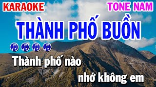 Thành Phố Buồn Karaoke Nhạc Sống Tone Nam ( Beat Hay ) Huỳnh Lê