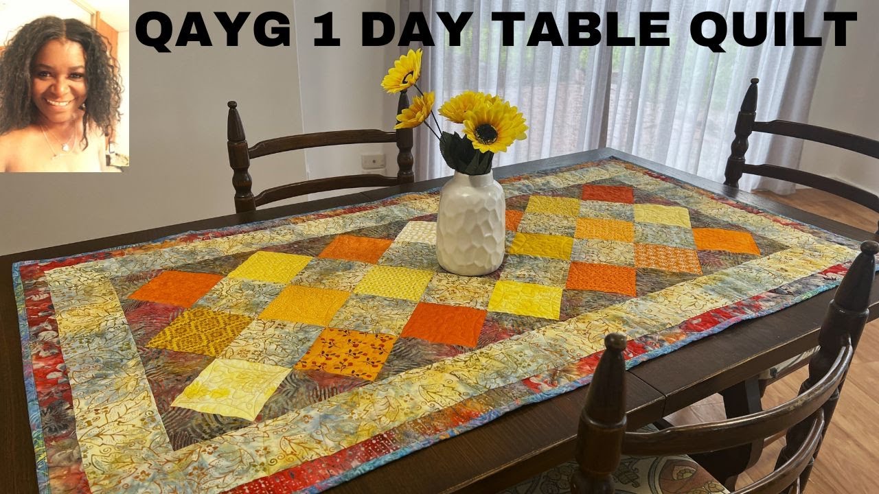 Shop your Stash make a Quilt as you go beautiful Charms Table Quilt FREE  PATTERN IBELOW #quilting