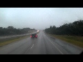 US Highway 75 South as we roll into a storm near Durant, Oklahoma